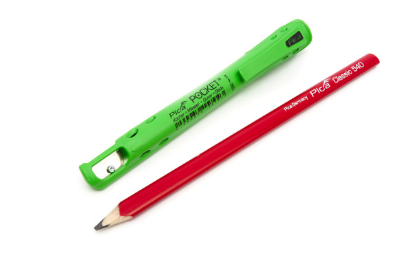 Pica PICASET - Pocket 505/01 2 crayons avec taille-crayon + 3030 Crayon de  marquage à sec + 150/46 Stylo marqueur à trous profonds